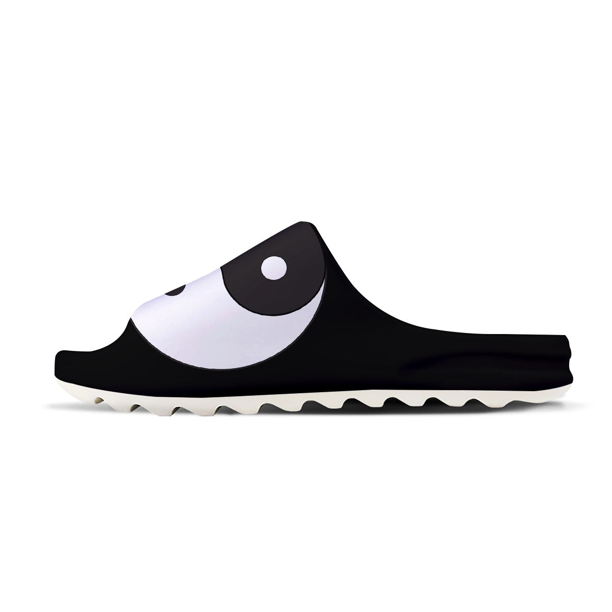 Yin Yang Symbol White And Black Print Sandals-grizzshop