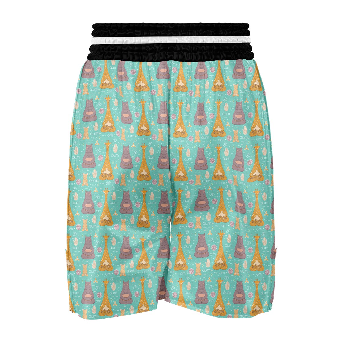 Yoga Meditation Pattern Print Boxing Shorts-grizzshop