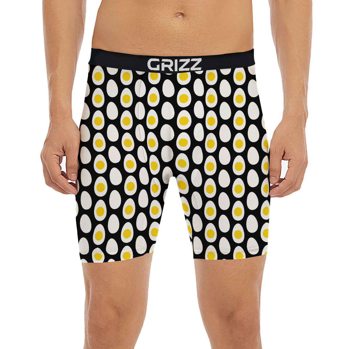 Yolk Egg Print Pattern Boxer Briefs-grizzshop