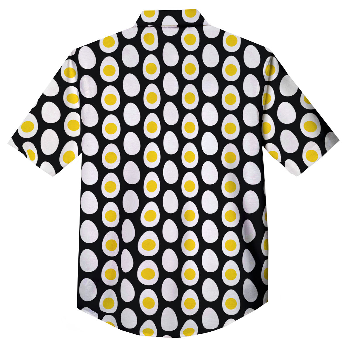Yolk Egg Print Pattern Button Up Shirt-grizzshop