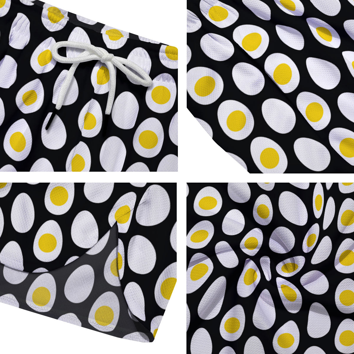 Yolk Egg Print Pattern Men's Running Shorts-grizzshop