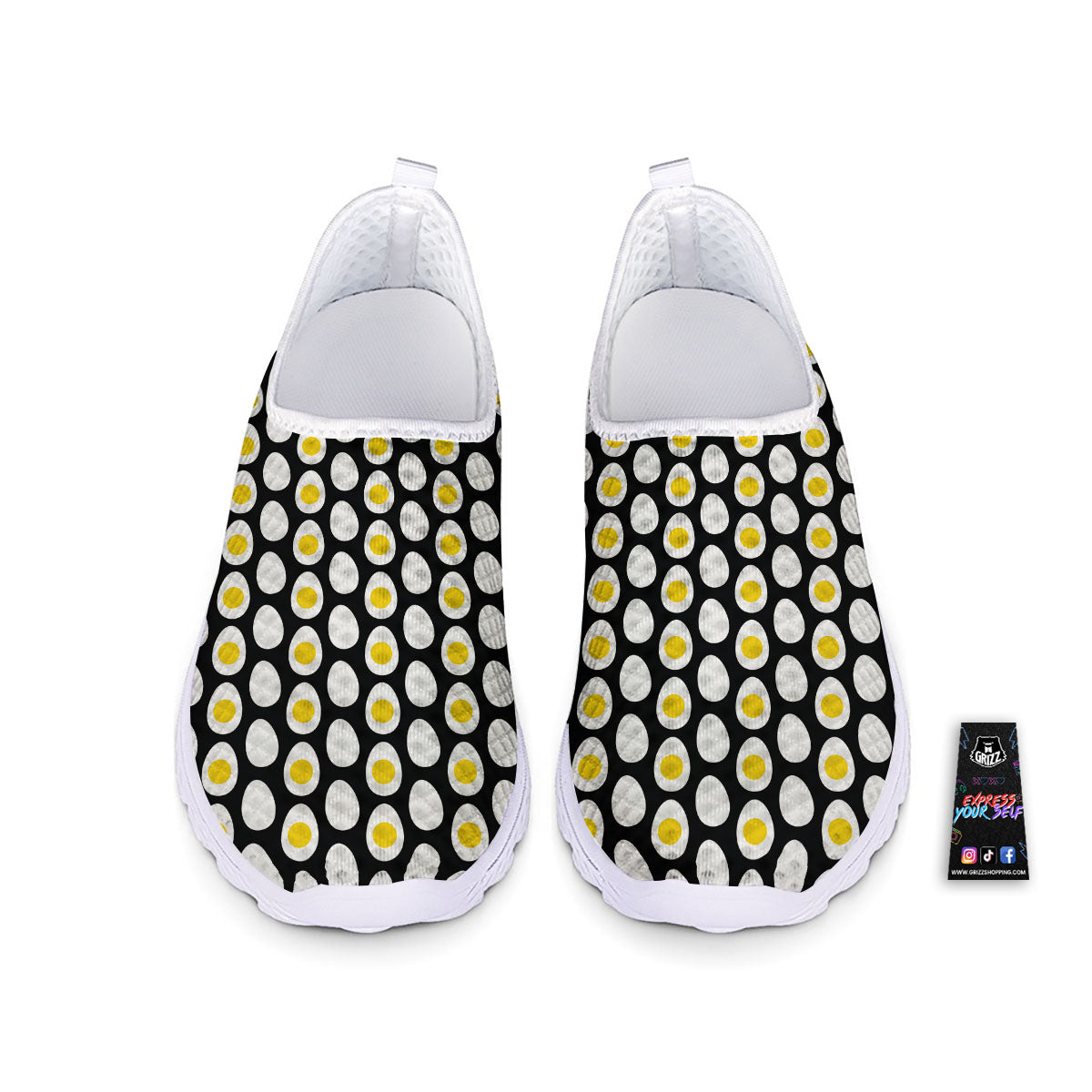 Yolk Egg Print Pattern Nurse Shoes-grizzshop