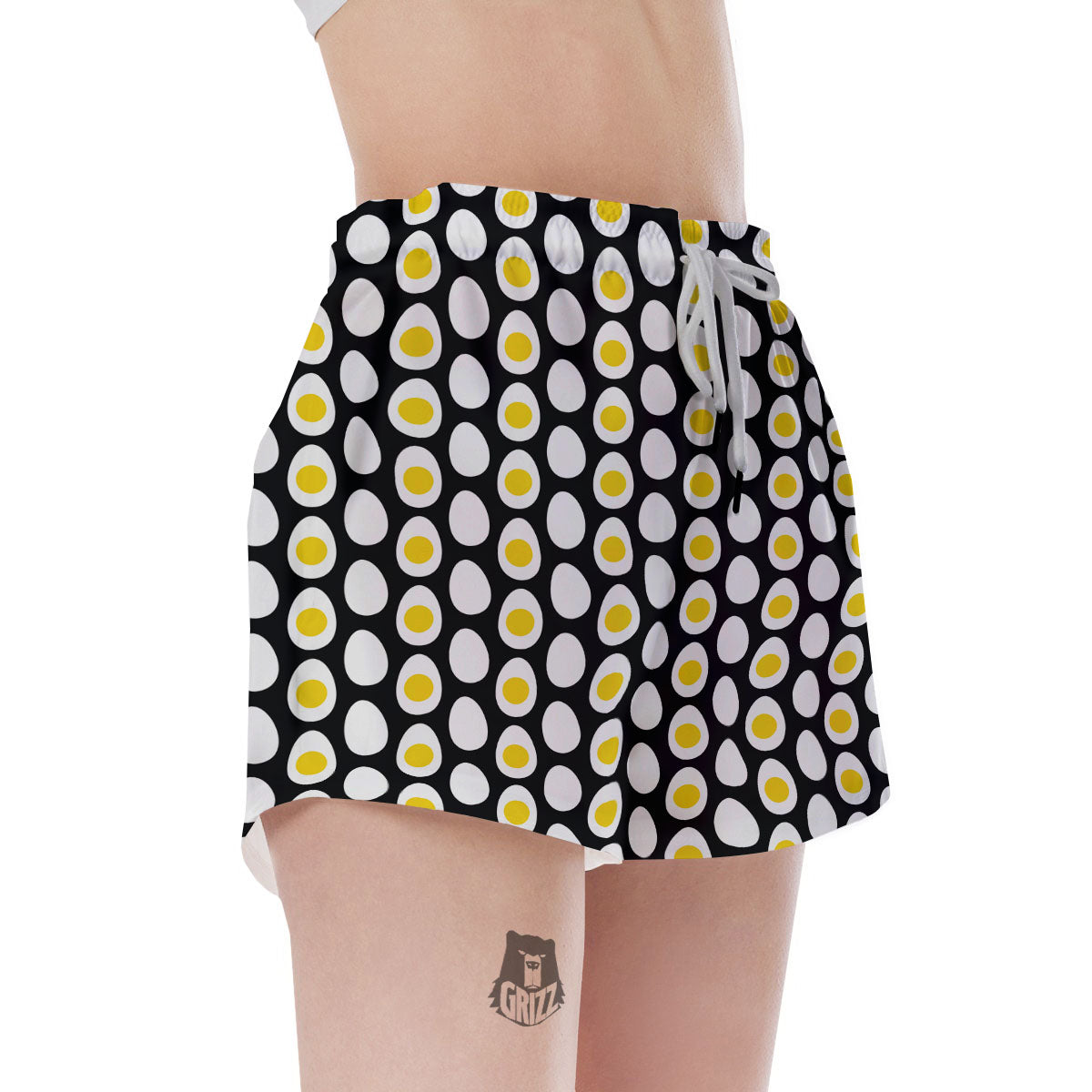Yolk Egg Print Pattern Women's Shorts-grizzshop