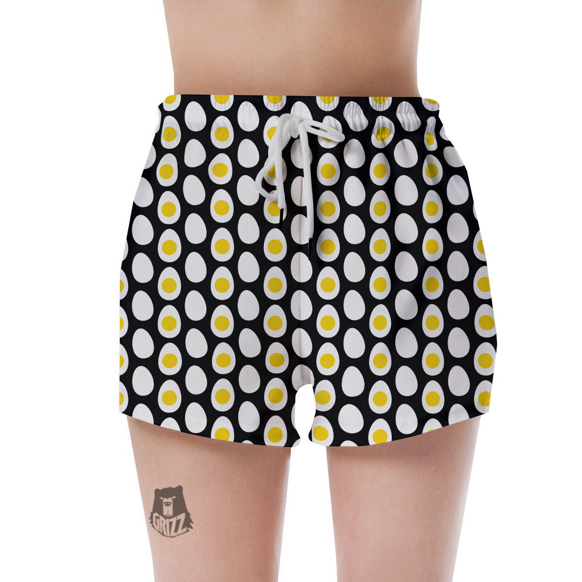 Yolk Egg Print Pattern Women's Shorts-grizzshop