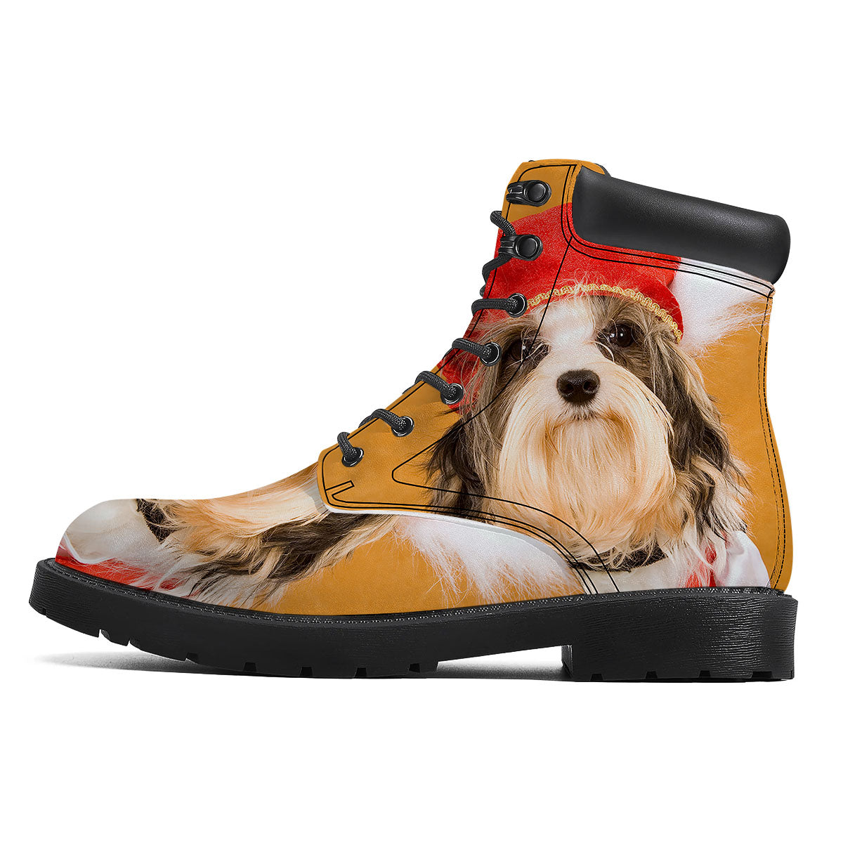 Yorkshire Terrier Red Cap Print Boots-grizzshop