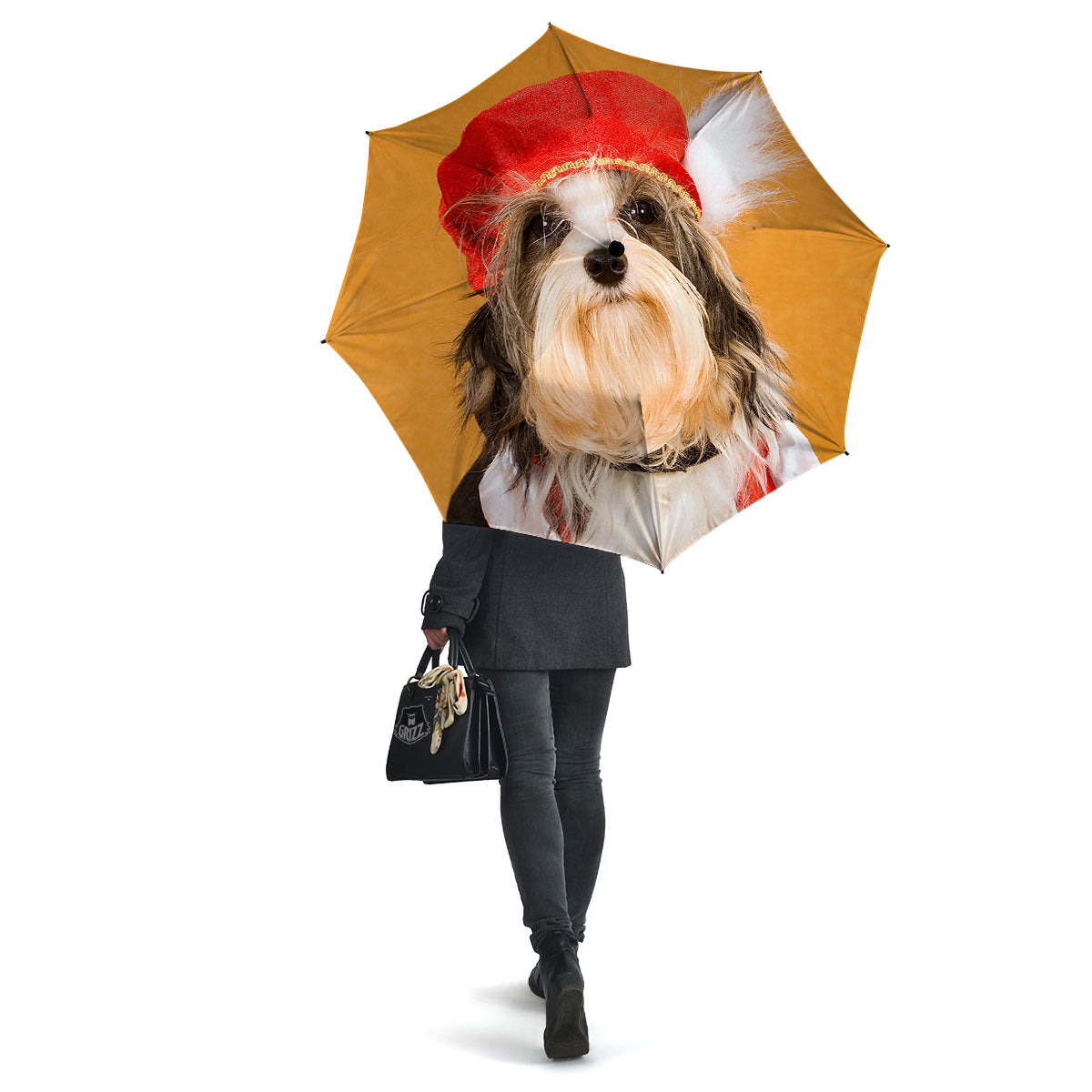 Yorkshire Terrier Red Cap Print Umbrella-grizzshop
