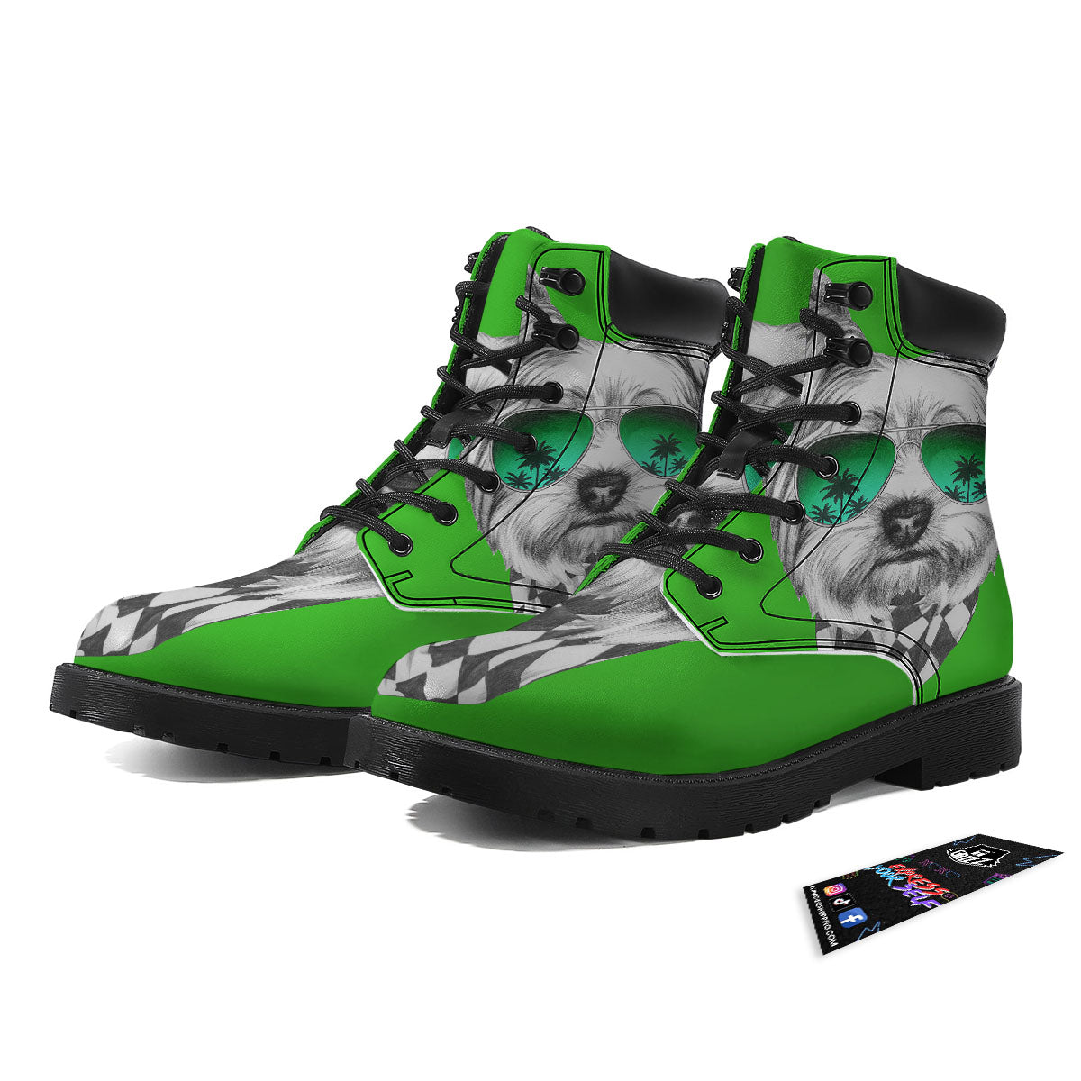 Yorkshire Terrier Sunglasses Print Boots-grizzshop