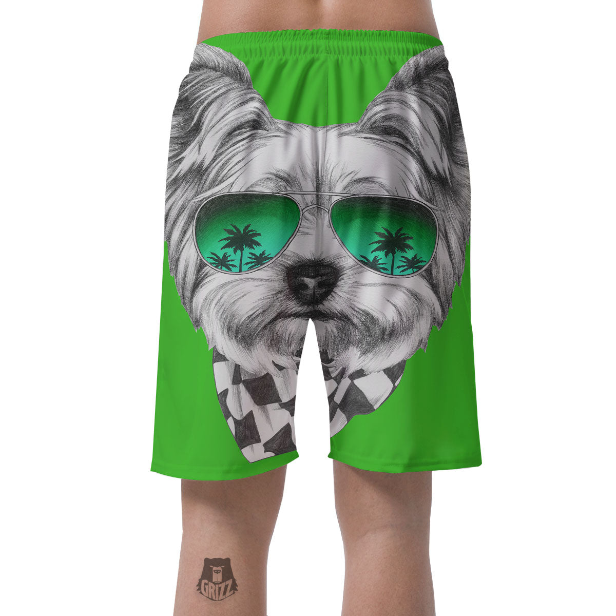 Yorkshire Terrier Sunglasses Print Men's Shorts-grizzshop