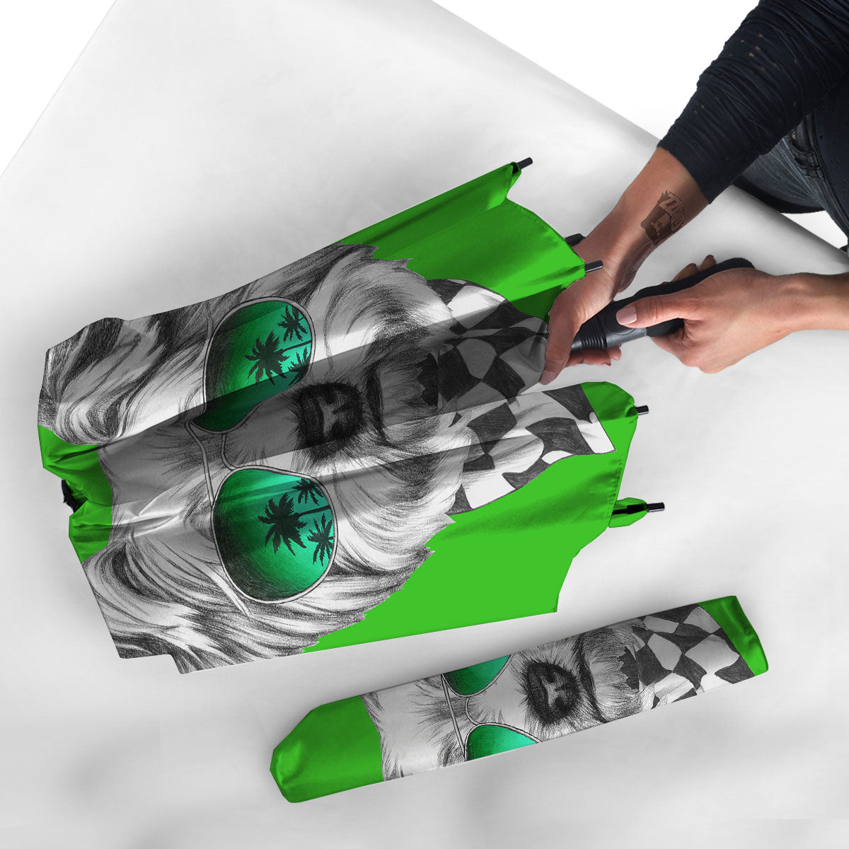 Yorkshire Terrier Sunglasses Print Umbrella-grizzshop