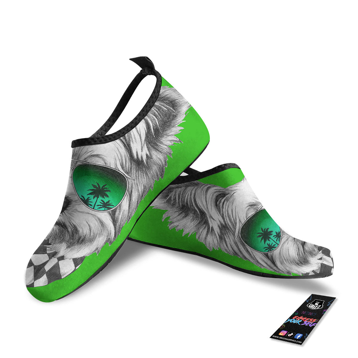 Yorkshire Terrier Sunglasses Print Water Shoes-grizzshop