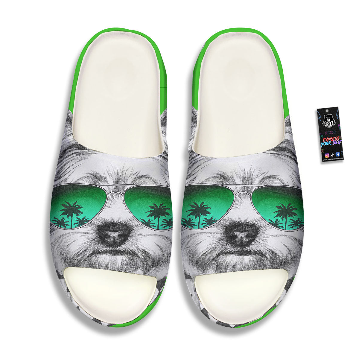 Yorkshire Terrier Sunglasses Print Sandals-grizzshop