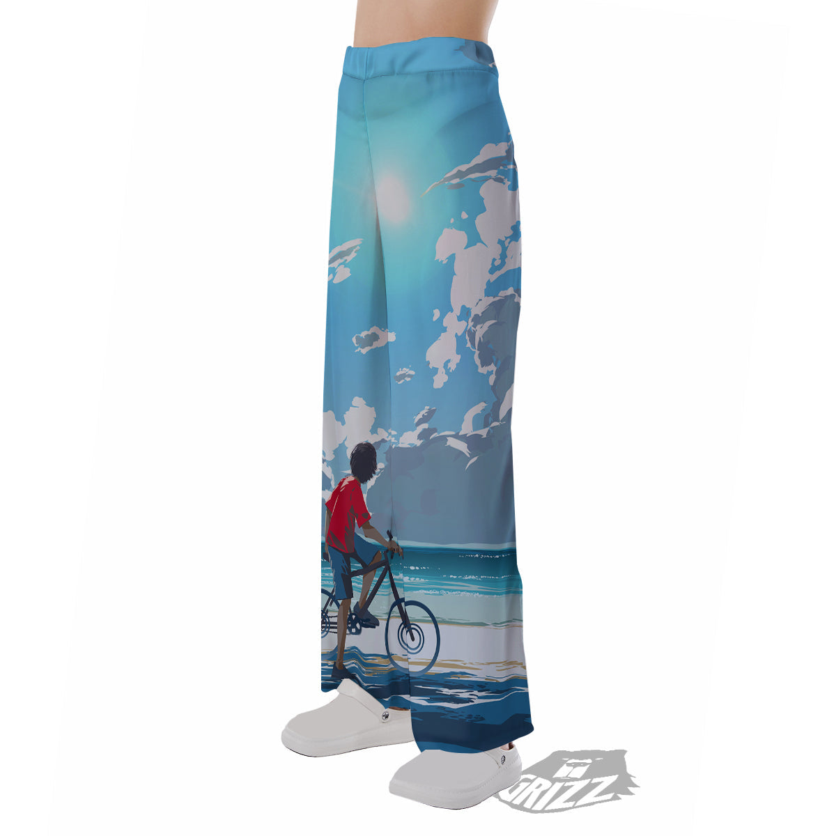 Young Man Looking At The Meteor Print Pajama Pants-grizzshop