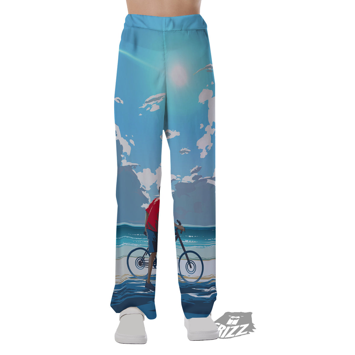 Young Man Looking At The Meteor Print Pajama Pants-grizzshop