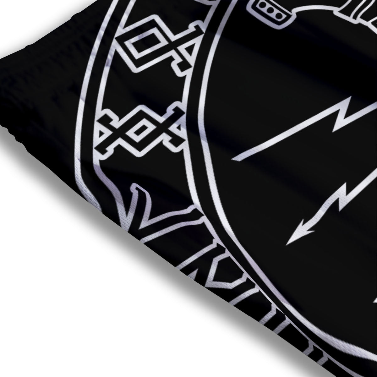 Younger Futhark And Mjolnir Print Mesh Shorts