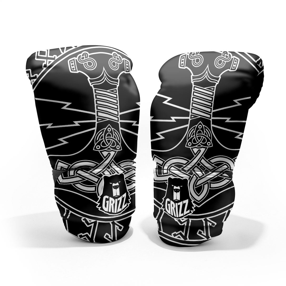 Younger Futhark And Mjolnir Print Pro Boxing Glove