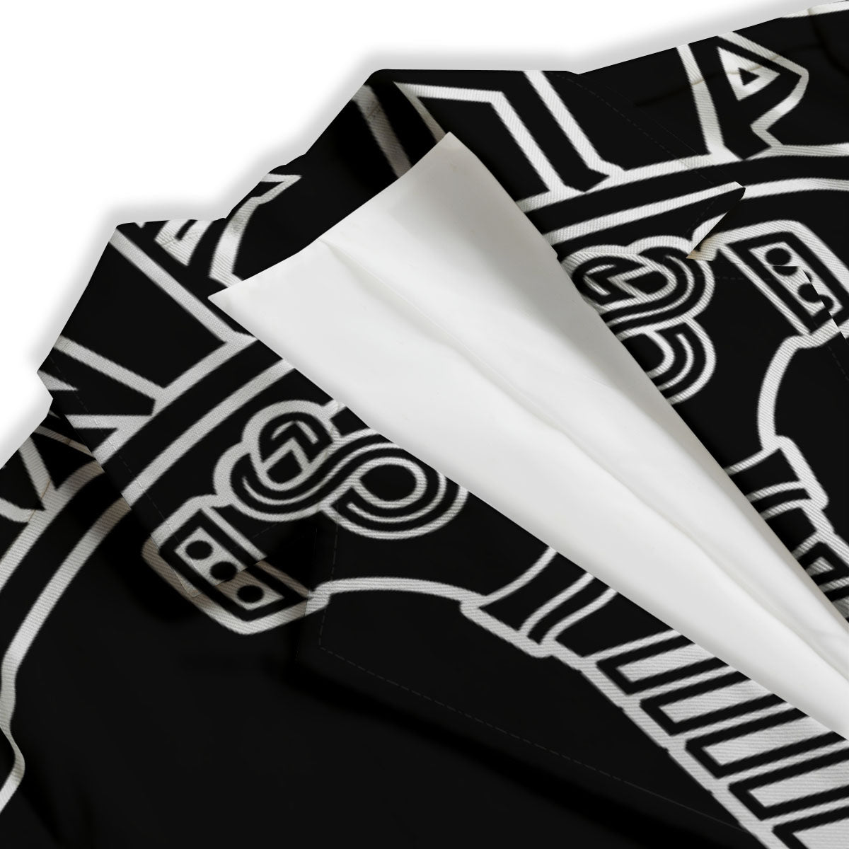 Younger Futhark And Mjolnir Print Women's Blazer-grizzshop
