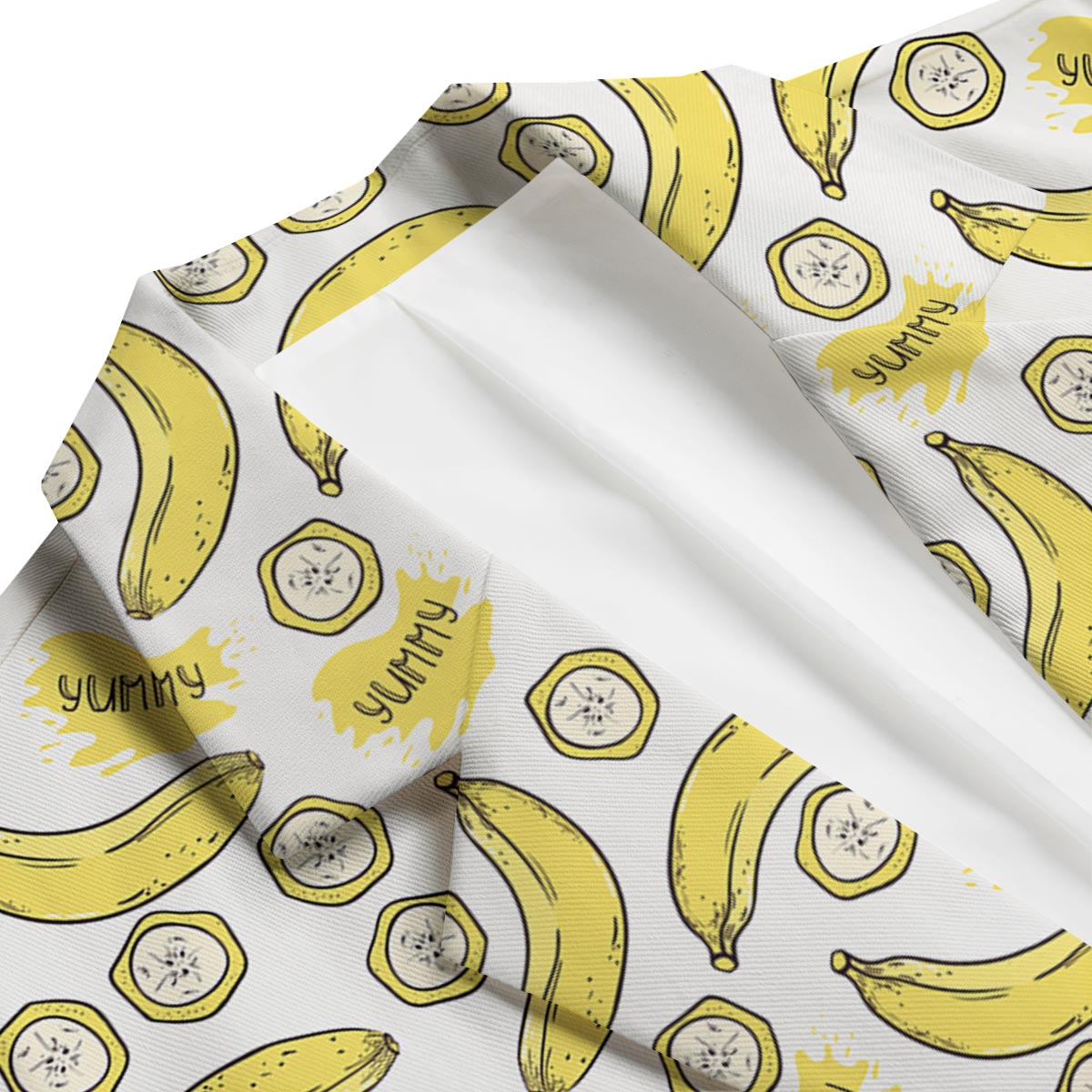 Yummy Banana Pattern Print Men's Blazer-grizzshop