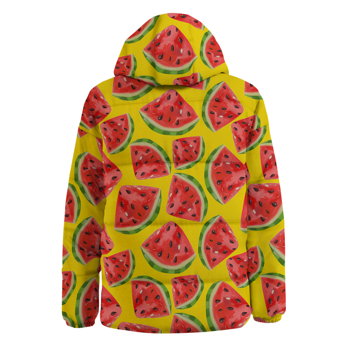 Yummy Watermelon Pieces Print Pattern Down Jacket-grizzshop