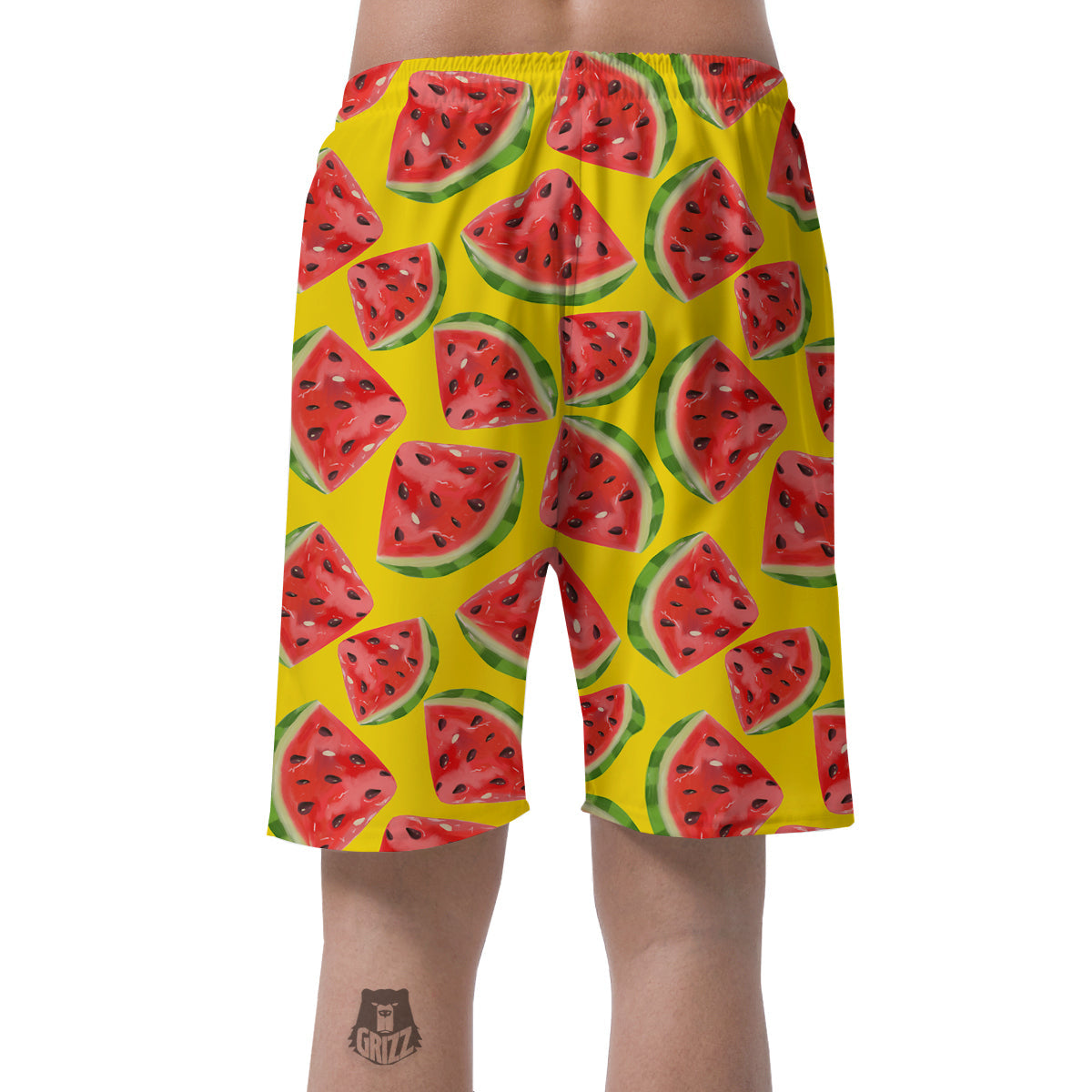 Yummy Watermelon Pieces Print Pattern Men's Shorts-grizzshop
