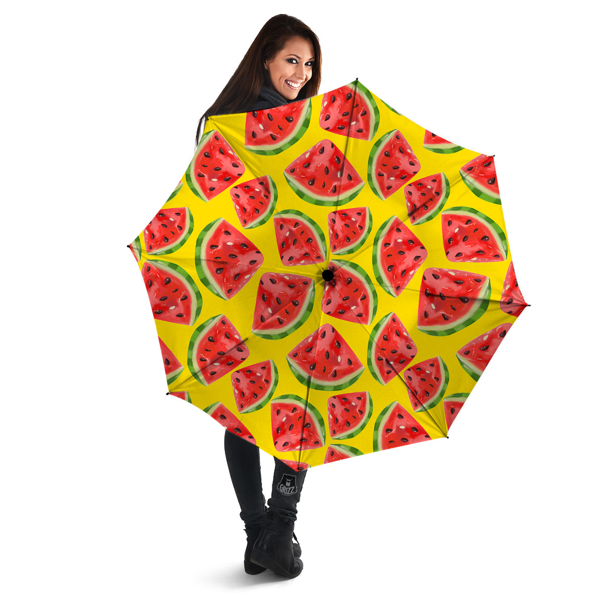 Yummy Watermelon Pieces Print Pattern Umbrella-grizzshop