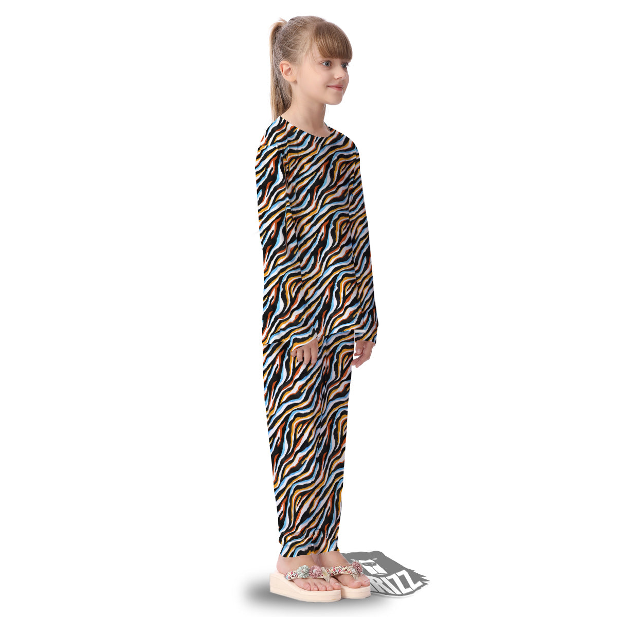 Zebra Abstract Print Pattern Kid's Pajamas-grizzshop