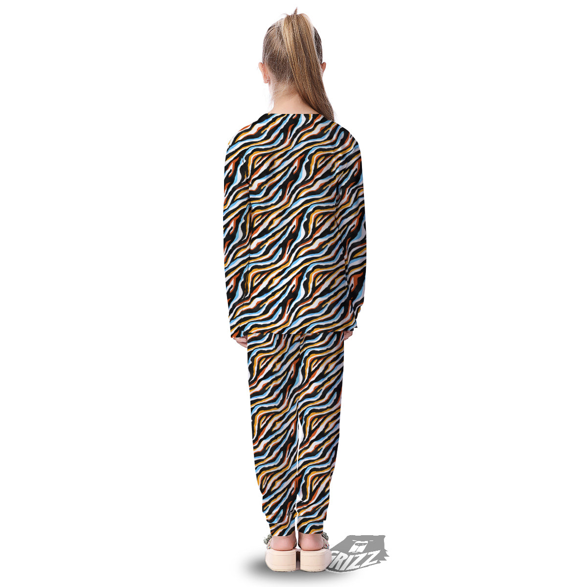 Zebra Abstract Print Pattern Kid's Pajamas-grizzshop