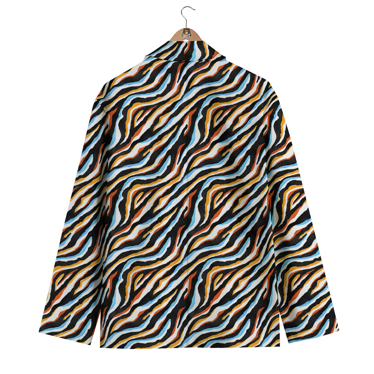 Zebra Abstract Print Pattern Men's Blazer-grizzshop