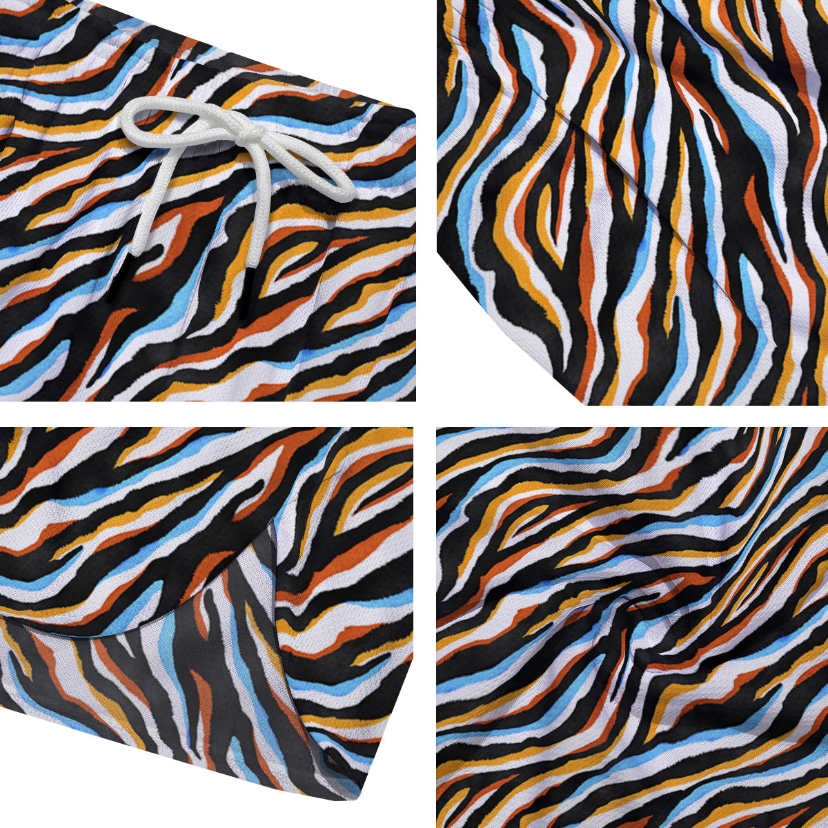 Zebra Abstract Print Pattern Men's Running Shorts-grizzshop