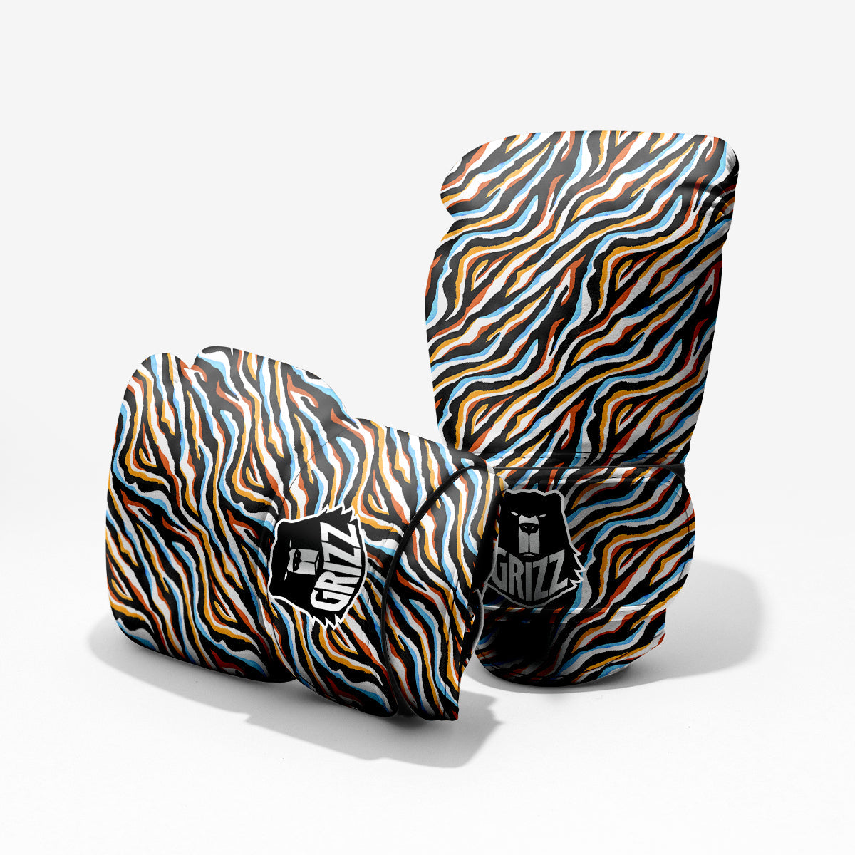 Zebra Abstract Print Pattern Sparring Gloves-grizzshop