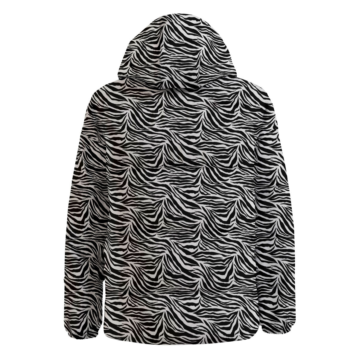 Zebra Black White Print Pattern Down Jacket-grizzshop