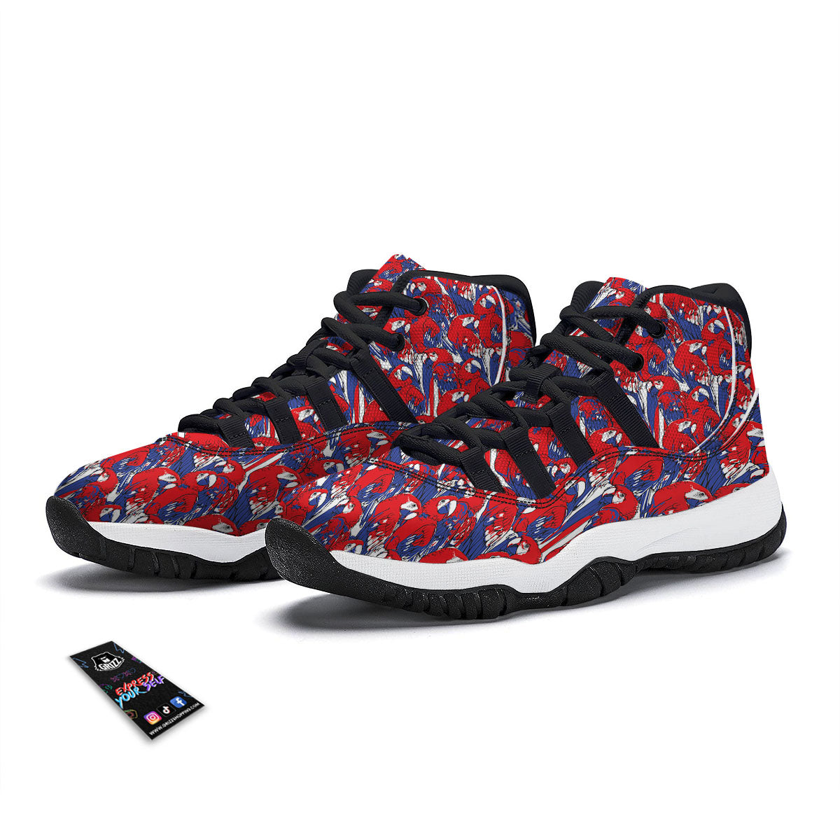 Zebra Camo Green Print Pattern Black Bball Shoes-grizzshop