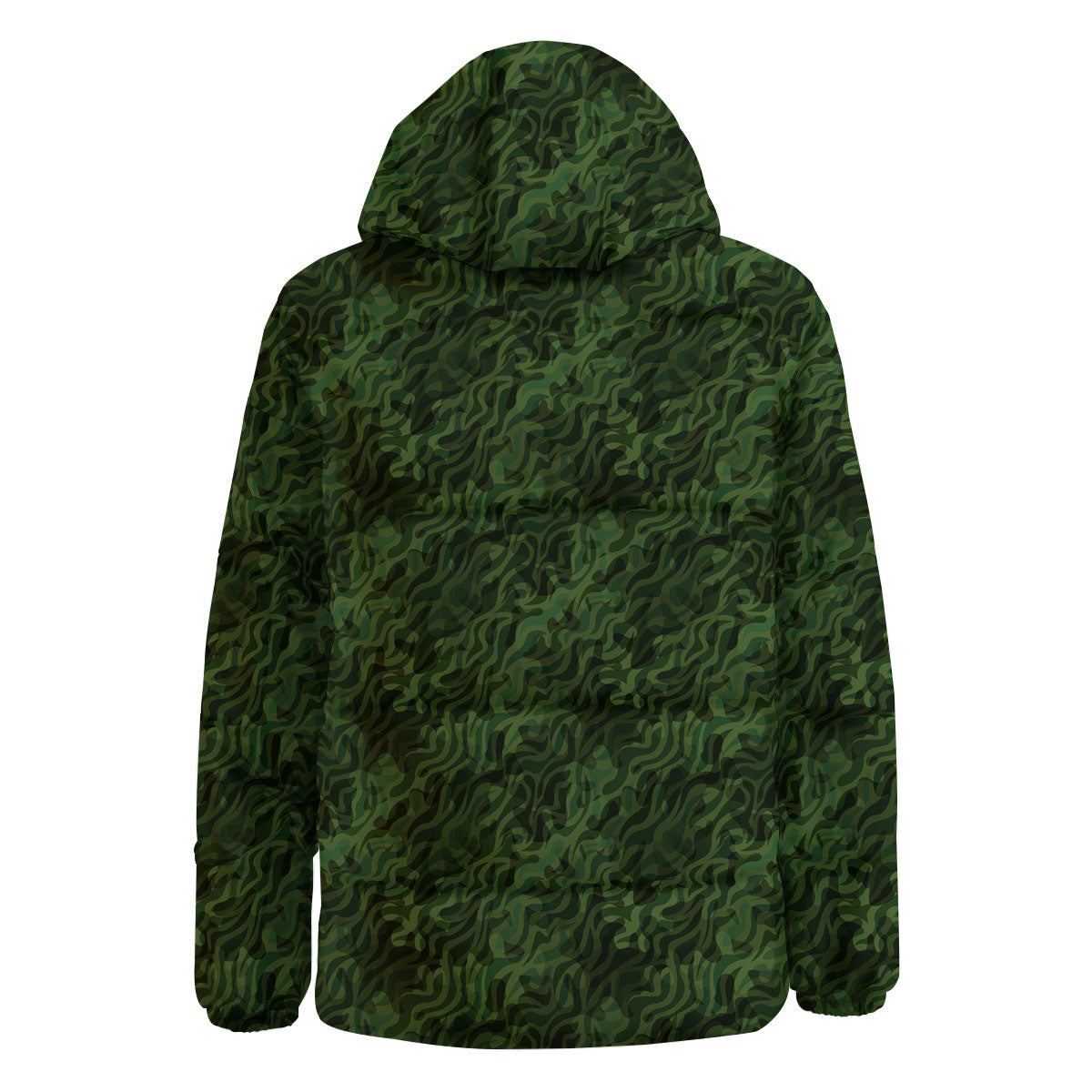 Zebra Camo Green Print Pattern Down Jacket-grizzshop