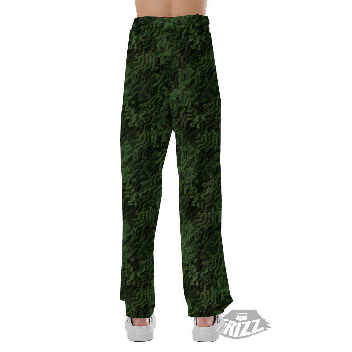 Zebra Camo Green Print Pattern Pajama Pants-grizzshop