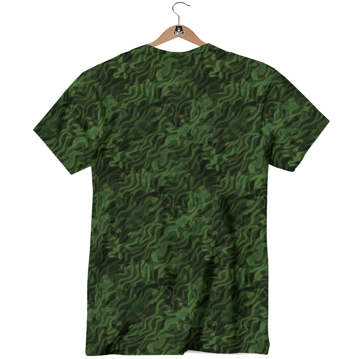 Zebra Camo Green Print Pattern T-Shirt-grizzshop