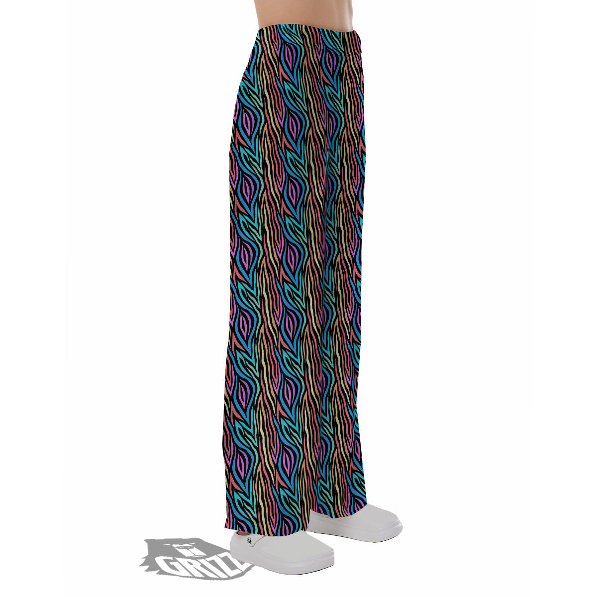 Zebra Colorful Print Pattern Pajama Pants-grizzshop