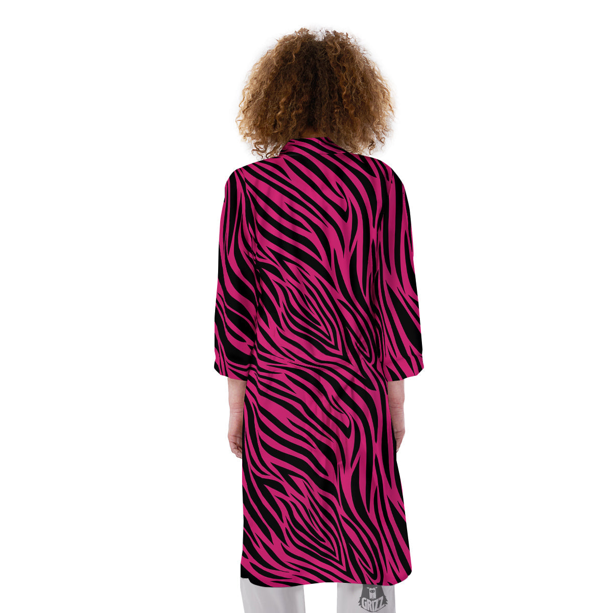 Zebra Hot Pink Print Pattern Kimono-grizzshop