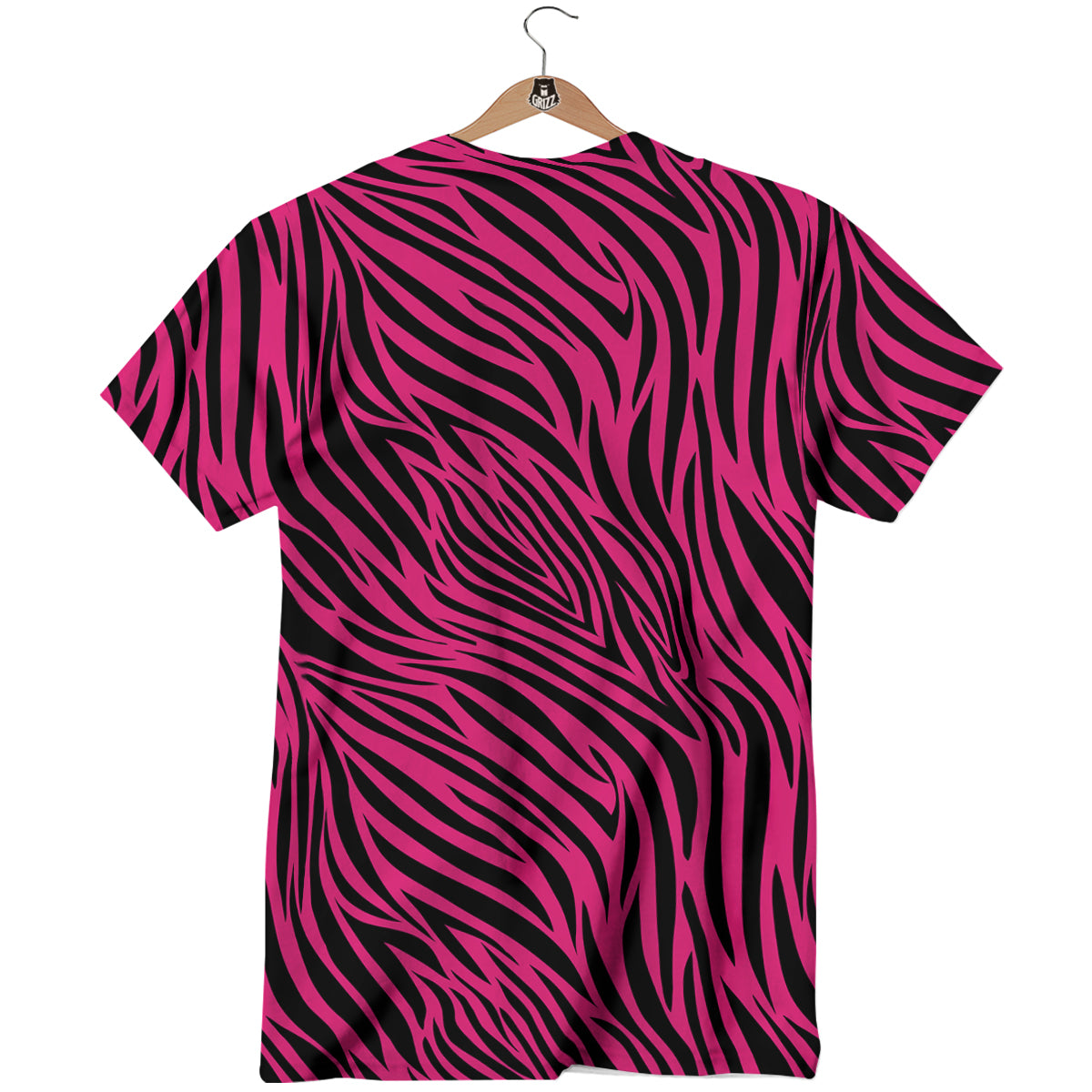 Zebra Hot Pink Print Pattern T-Shirt-grizzshop