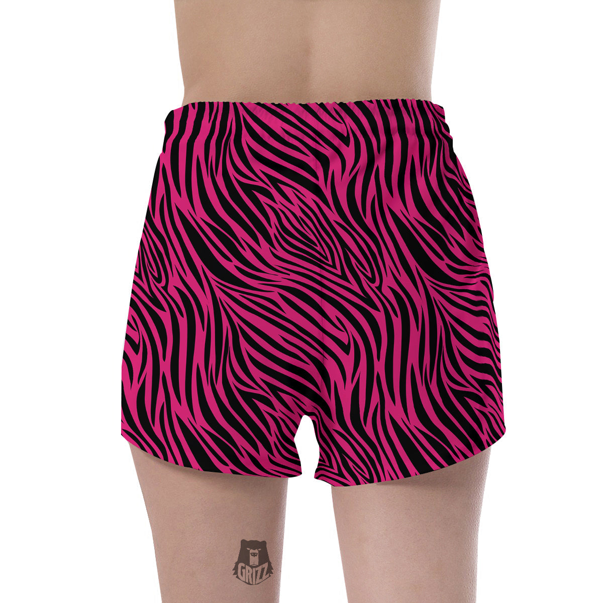 Zebra Hot Pink Print Pattern Women's Shorts-grizzshop