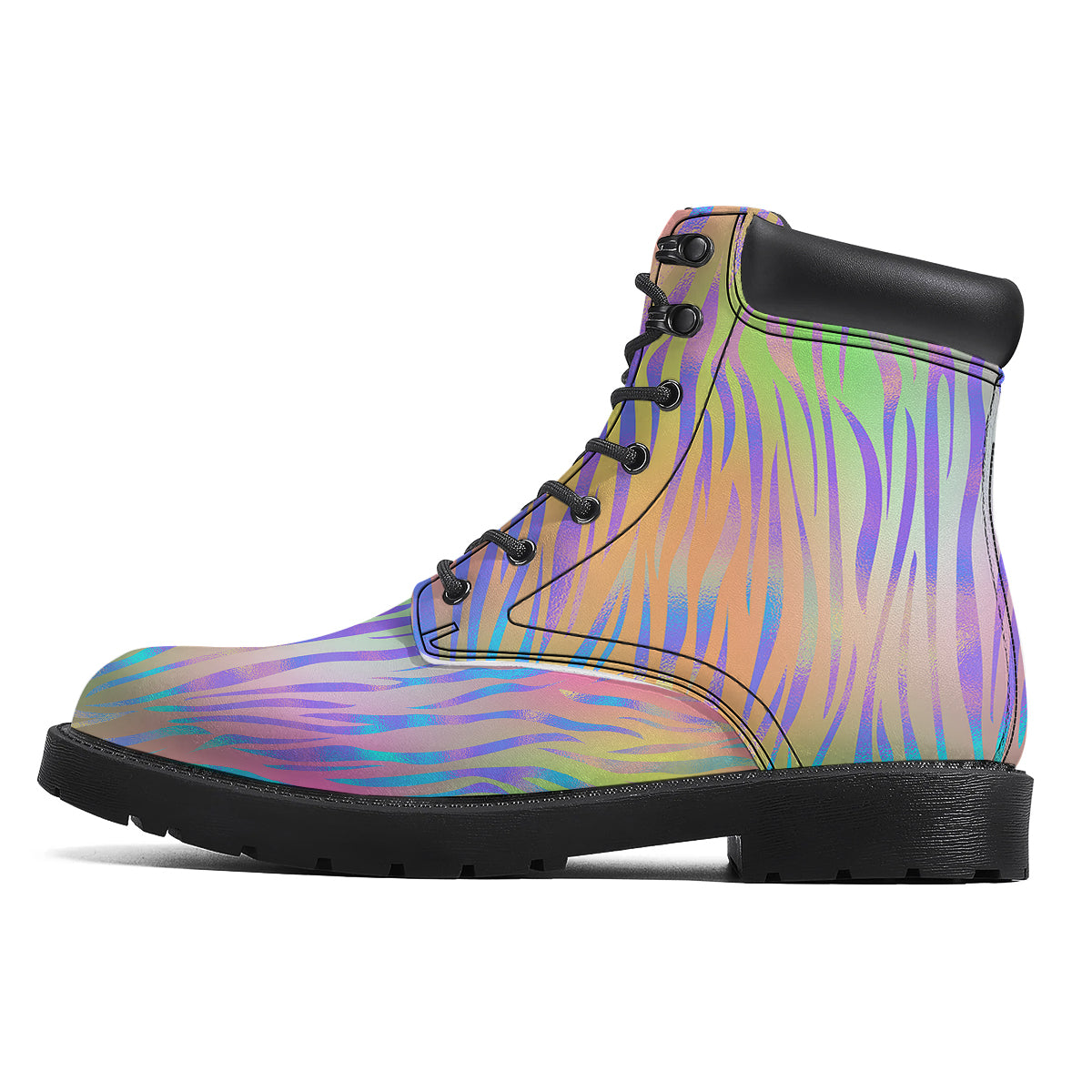 Zebra Pastel Print Pattern Boots-grizzshop