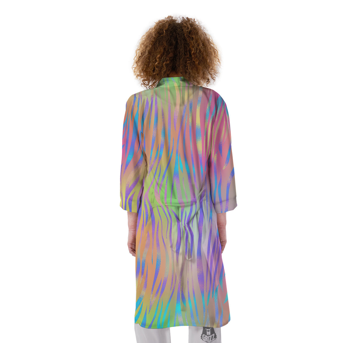 Zebra Pastel Print Pattern Kimono-grizzshop