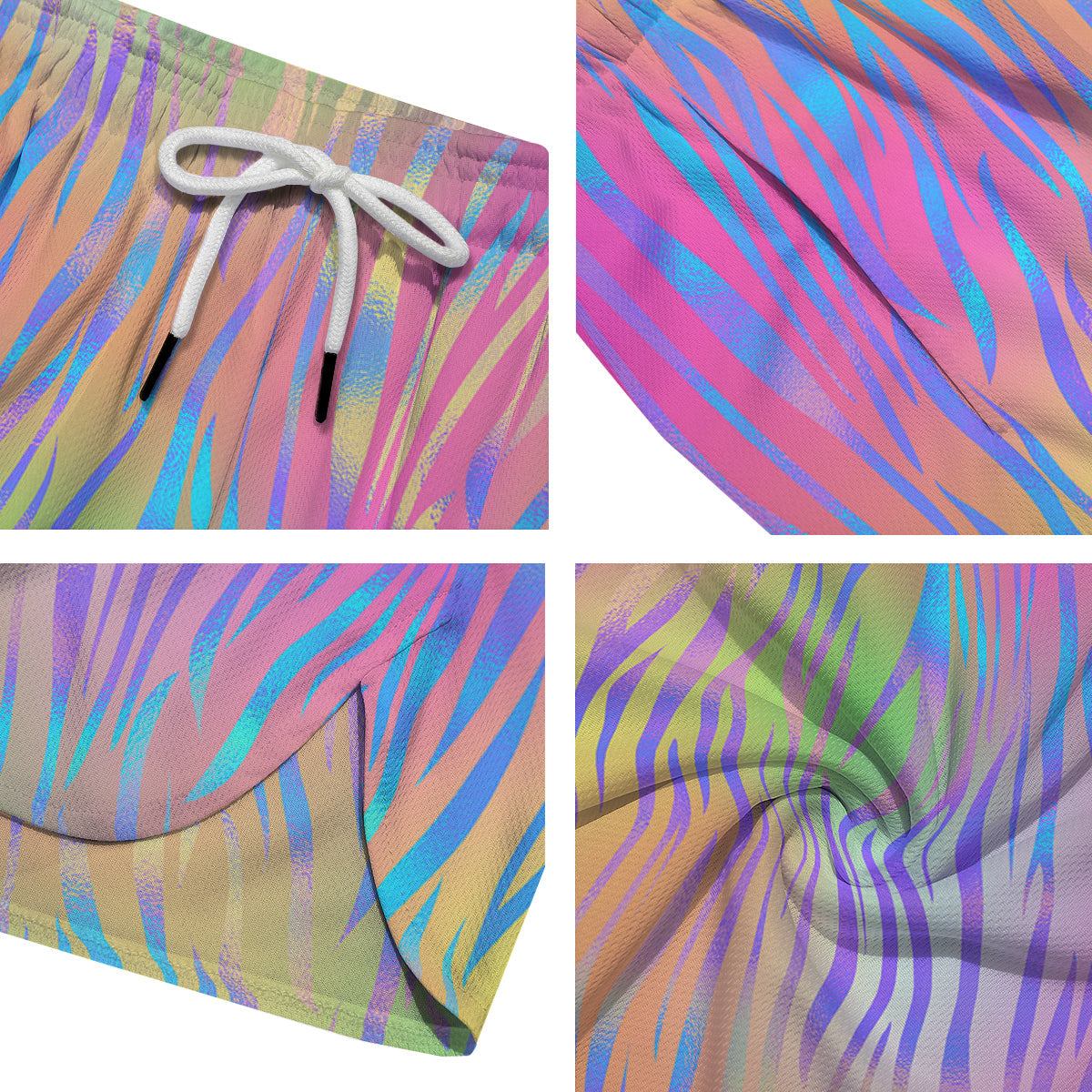 Zebra Pastel Print Pattern Men's Running Shorts-grizzshop