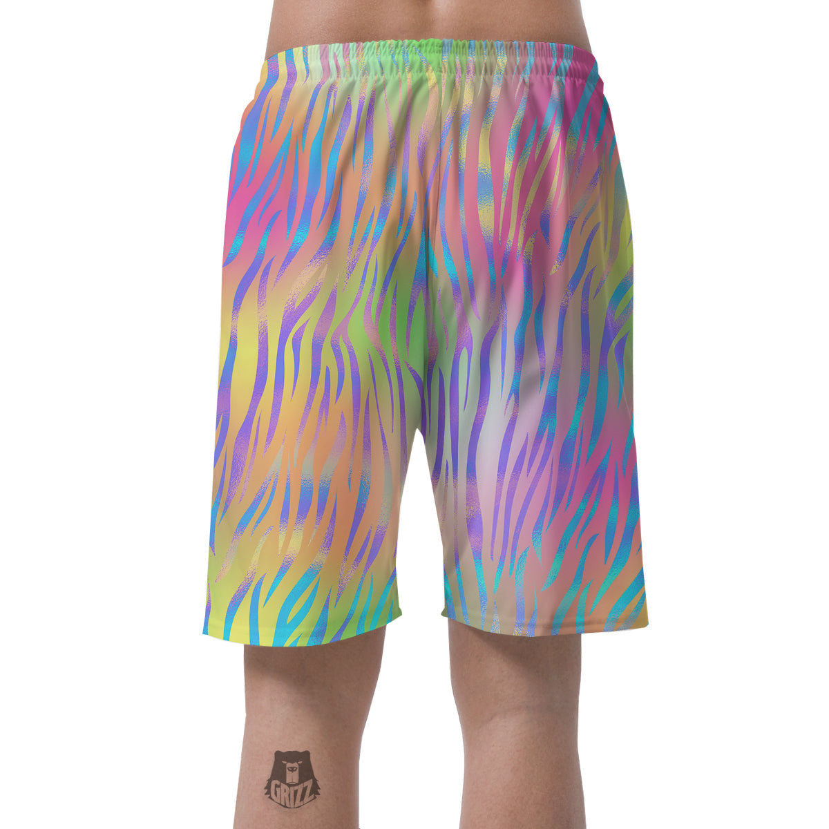 Zebra Pastel Print Pattern Men's Shorts-grizzshop