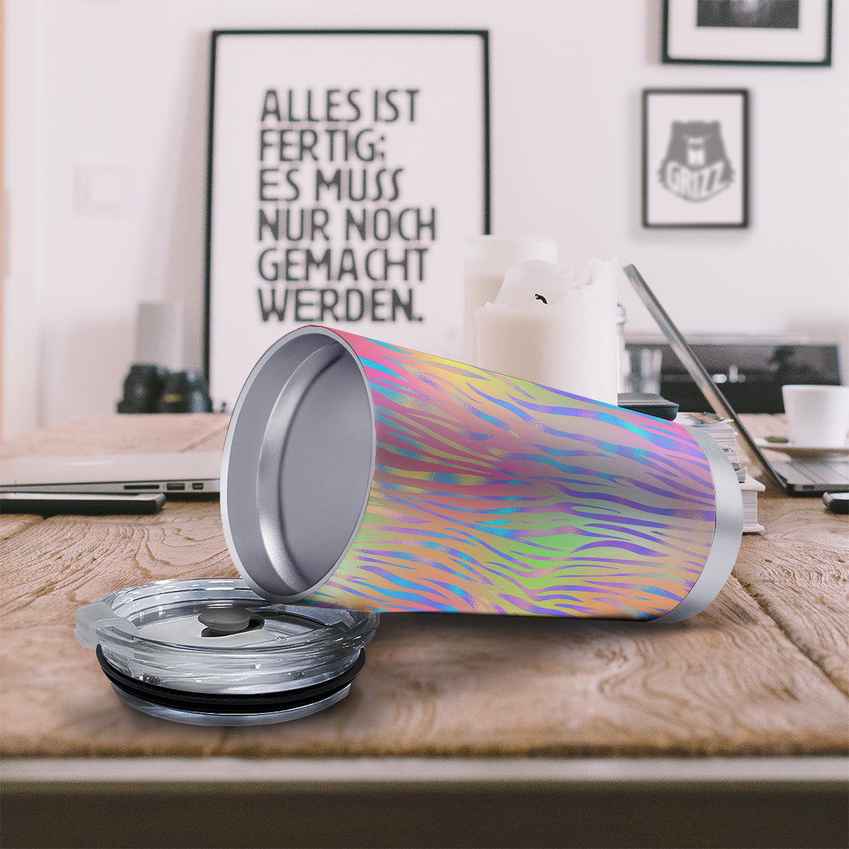 Zebra Pastel Print Pattern Tumbler-grizzshop