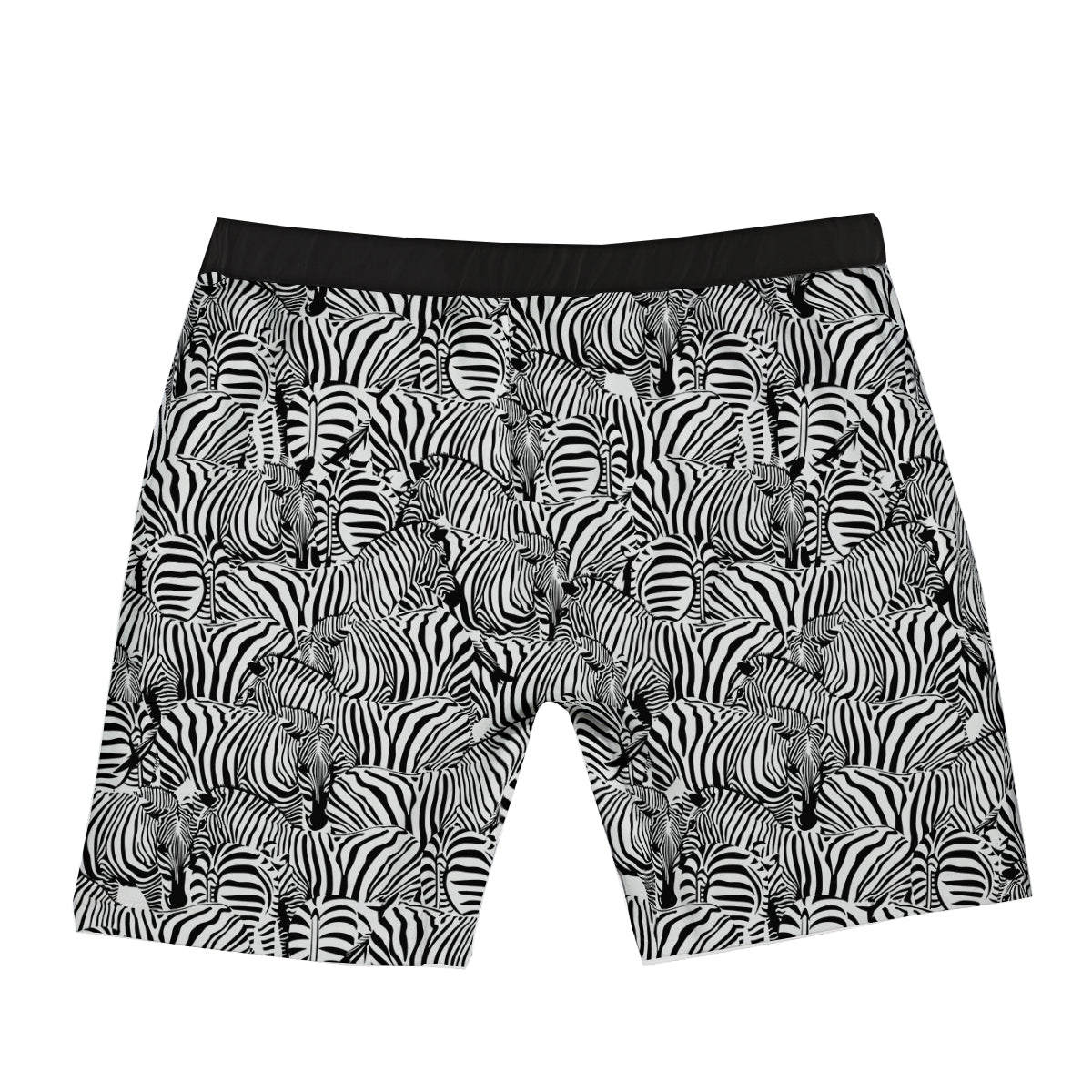 Zebra Striped Black And White Print Pattern Boxer Briefs-grizzshop