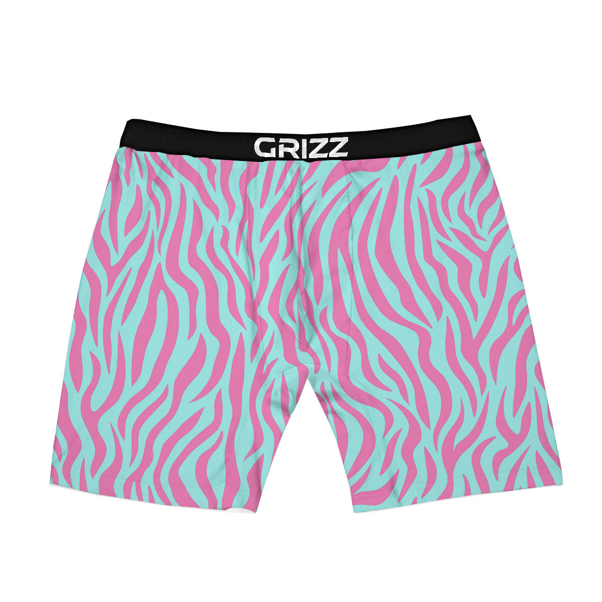 Zebra Stripes Blue And Pink Print Boxer Briefs-grizzshop