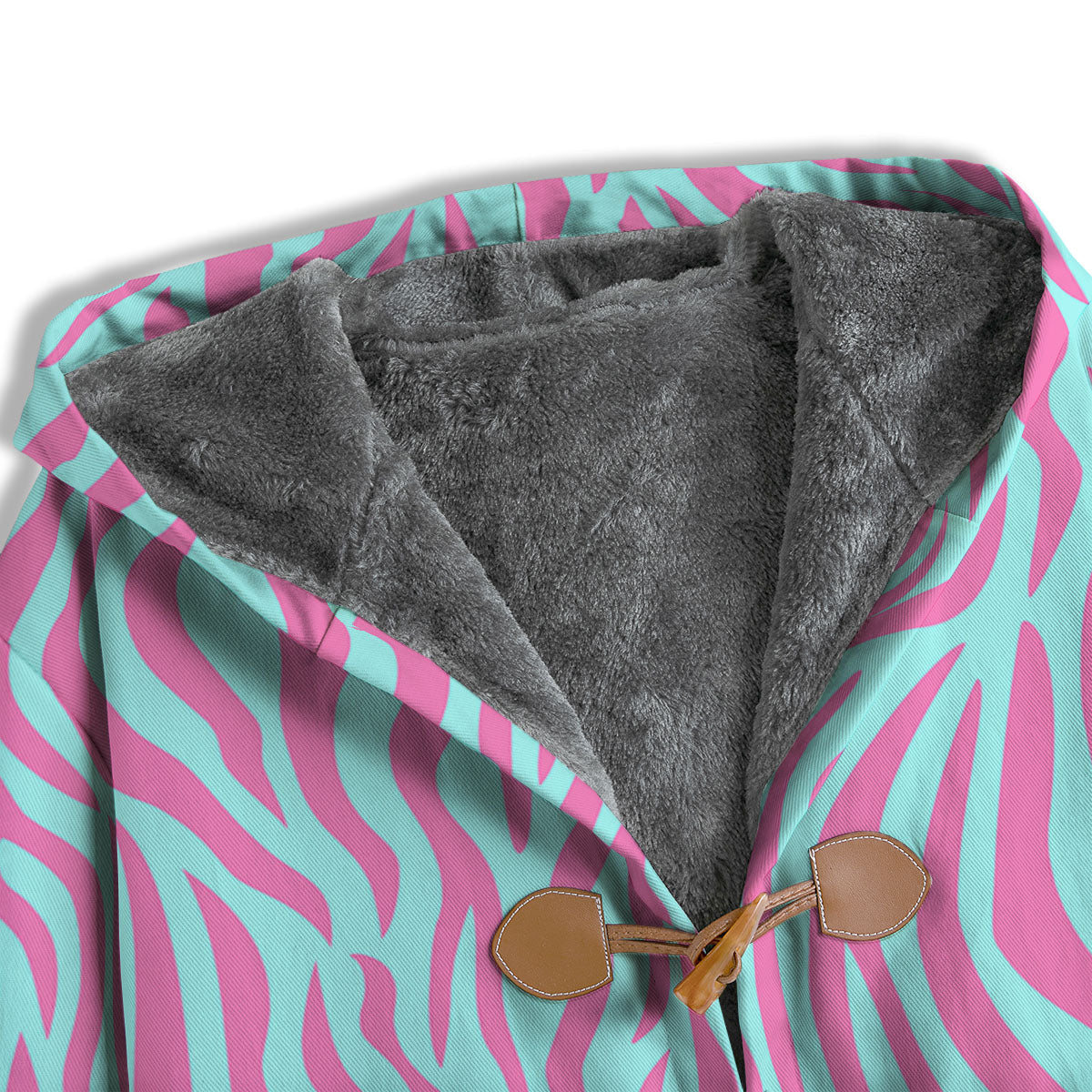 Zebra Stripes Blue And Pink Print Men's Windbreaker Jacket-grizzshop