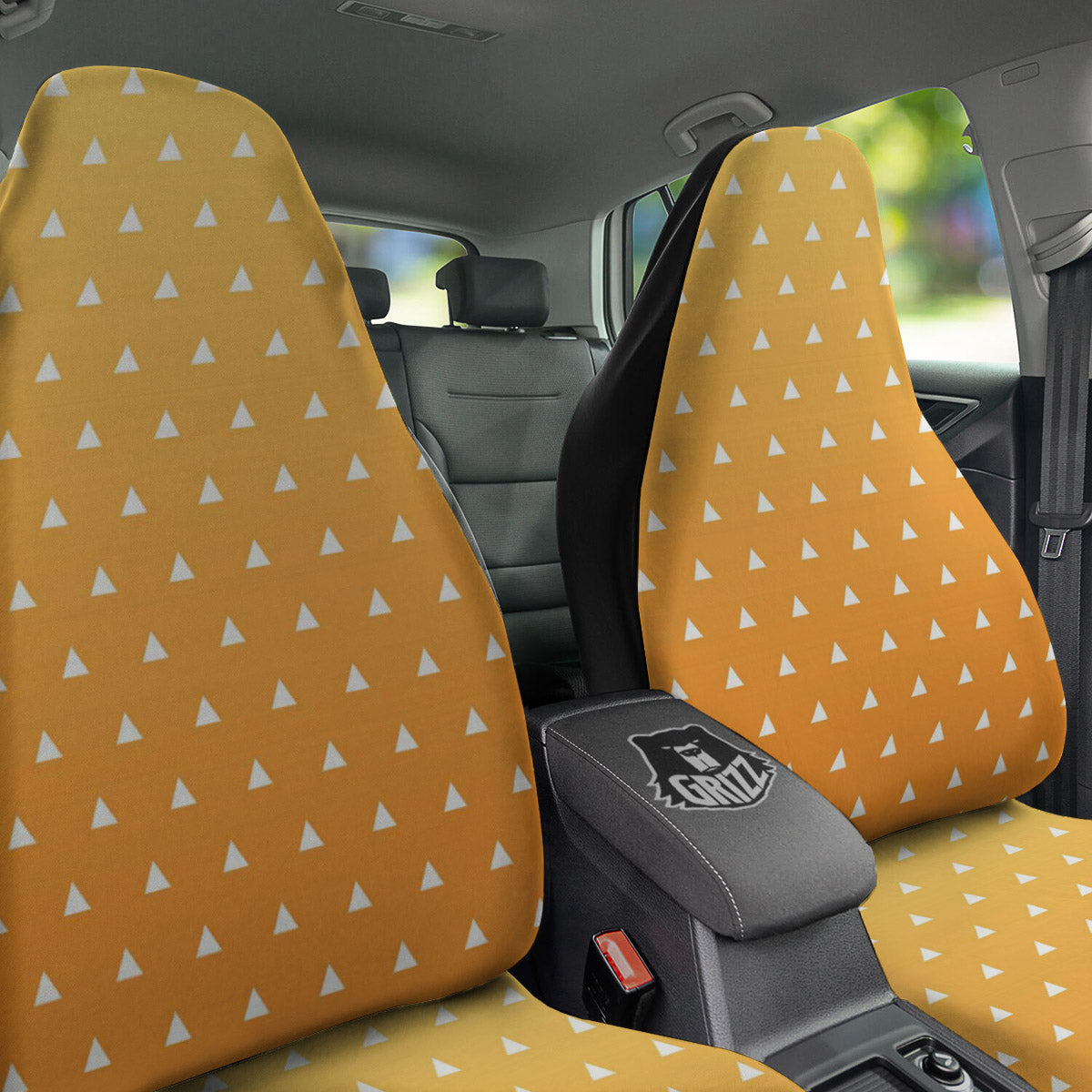 Zenitsu Print Pattern Car Seat Covers-grizzshop