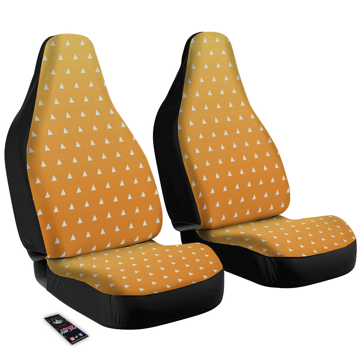 Zenitsu Print Pattern Car Seat Covers-grizzshop