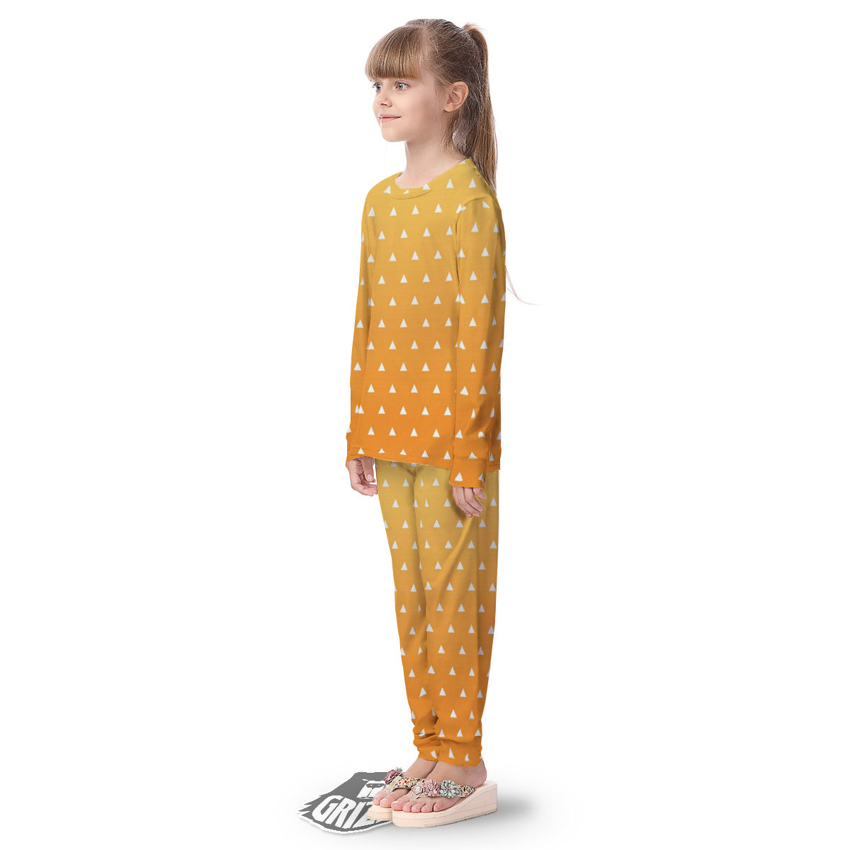 Zenitsu Print Pattern Kid's Pajamas-grizzshop