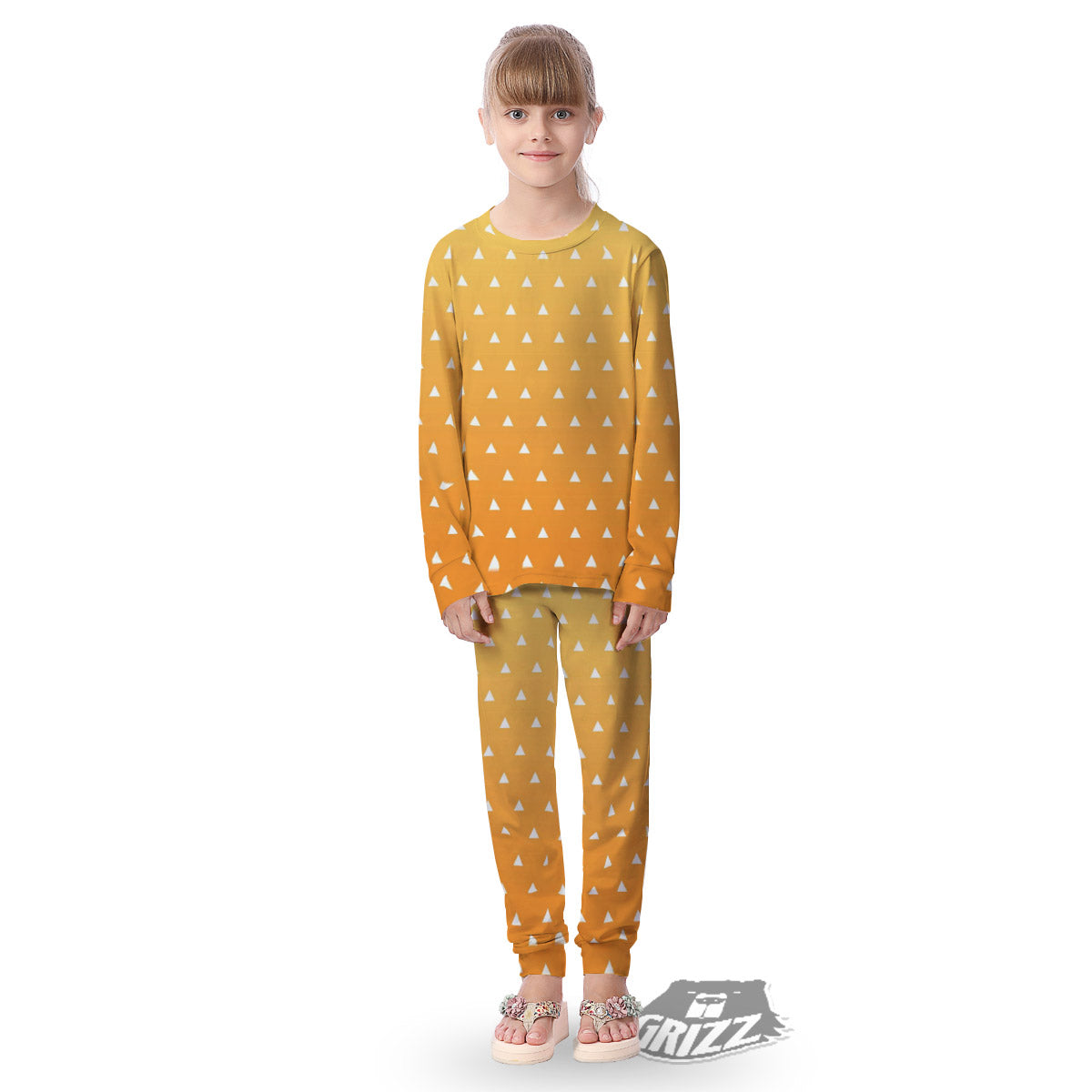 Zenitsu Print Pattern Kid's Pajamas-grizzshop